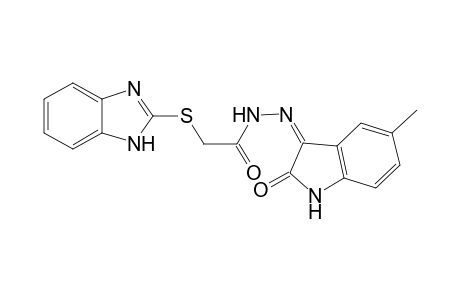 (Z)-2-((1H-benzo[d]imidazol-2-yl)thio)-N'-(5-methyl-2-oxoindolin-3-ylidene)acetohydrazide