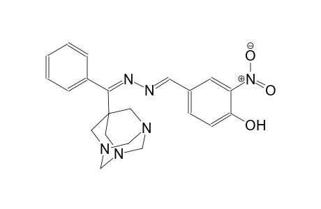 benzaldehyde, 4-hydroxy-3-nitro-, [(Z)-phenyl-1,3,5-triazatricyclo[3.3.1.1~3,7~]dec-7-ylmethylidene]hydrazone