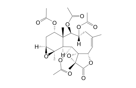 EXCAVATOLIDE-P;(1R*,2R*,3R*,5Z,7S*,8S*,9S*,10S*,11R*,12S*,14S*,17R*)-2,3,9,14-TETRAACETOXY-8,17:11,12-BISEPOXYBRIAR-5-EN-18-ONE