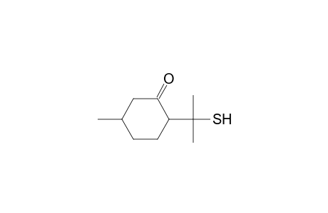 Cyclohexanone, 2-(1-mercapto-1-methylethyl)-5-methyl-, (2R-cis)-