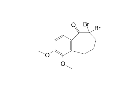 5H-Benzocyclohepten-5-one, 6,6-dibromo-6,7,8,9-tetrahydro-1,2-dimethoxy-