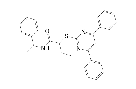 2-[(4,6-diphenyl-2-pyrimidinyl)sulfanyl]-N-(1-phenylethyl)butanamide