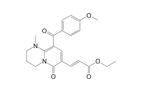 7-[(E)-ETHOXYCARBONYLVINYL]-9-(PARA-METHOXYBENZOYL)-1-METHYL-1,2,3,4-TETRAHYDROPYRIDO-[1,2-A]-PYRIMIDIN-6-ONE
