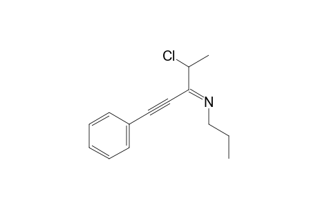 (E)-N-(4-Chloro-1-phenylpent-1-yn-3-ylidene)-propylamine