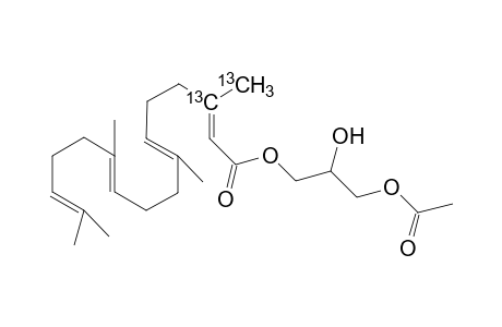 3,20-13C2-E,E.E-geranylgeranoic acid 2-hydroxy-3-acetoxypropyl ester