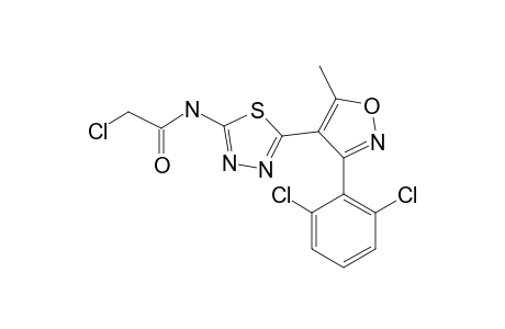 2-chloro-N-{5-[3-(2,6-dichlorophenyl)-5-methyl-4-isoxazolyl]-1,3,4-thiadiazol-2-yl}acetamide