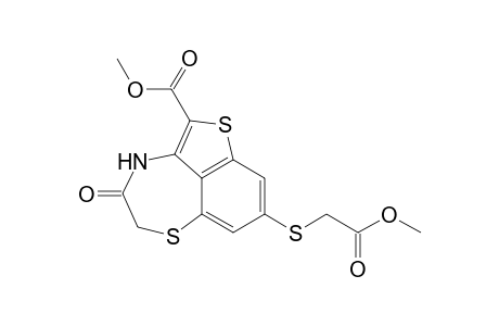 Methyl 8-[(2-methoxy-2-oxoethyl)sulfanyl]-4-oxo-4,5-dihydro-3H-thieno[4,3,2-ef][1,4]benzothiazepine-2-carboxylate