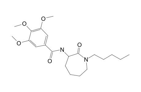 3,4,5-Trimethoxy-N-(2-oxo-1-pentylazepan-3-yl)benzamide