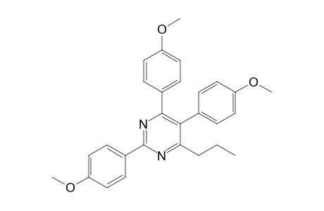 2,4,5-tris(4-methoxyphenyl)-6-propyl-pyrimidine