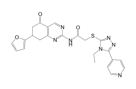 acetamide, 2-[[4-ethyl-5-(4-pyridinyl)-4H-1,2,4-triazol-3-yl]thio]-N-[7-(2-furanyl)-5,6,7,8-tetrahydro-5-oxo-2-quinazolinyl]-