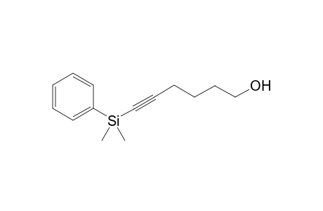 6-(Dimethyl(phenyl)silyl)hex-5-yn-1-ol