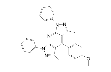 4-(4'-METHOXYPHENYL)-3,5-DIMETHYL-1,7-DIPHENYL-BISPYRAZOLO-[3,4-B;4',3'-E]-PYRIDINE