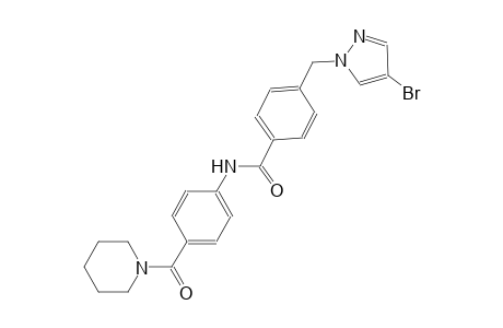 4-[(4-bromo-1H-pyrazol-1-yl)methyl]-N-[4-(1-piperidinylcarbonyl)phenyl]benzamide