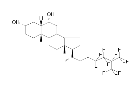 3Alpha,6alpha-dihydroxy-24,24,25,26,26,26,27,27,27,28,28-undecafluoro-24-homo-5beta-cholestane