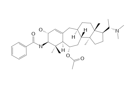 (+)-SEMPERVIRAMINOL;(20S)-2-ALPHA-HYDROXY-6-ALPHA-ACETOXY-3-BETA-BENZOYLAMINO-20-DIMETHYLAMINO-9,10-SECO-BUXA-1(10)-ENE