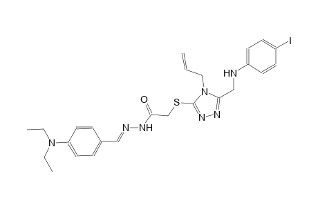 2-({4-allyl-5-[(4-iodoanilino)methyl]-4H-1,2,4-triazol-3-yl}sulfanyl)-N'-{(E)-[4-(diethylamino)phenyl]methylidene}acetohydrazide