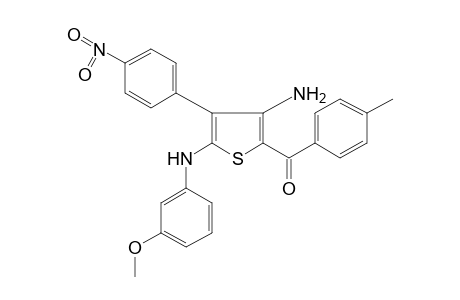 3-amino-5-(m-anisidino)-4-(p-nitrophenyl)-2-thienyl p-tolyl ketone