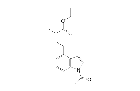 2-Buetnoic acid, 2-methyl-4-(1-acetyl-1H-4-indolyl)-, ethyl ester