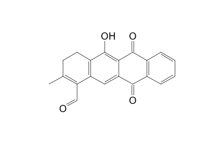 1-Naphthacenecarboxaldehyde, 3,4,6,11-tetrahydro-5-hydroxy-2-methyl-6,11-dioxo-
