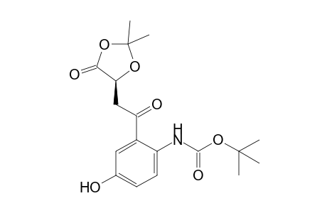 (S)-{2-[2-(2,2-Dimethyl-5-oxo[1,3]dioxolan-4-yl)acetyl]-4-hydroxyphenyl}carbamic acid tert-butyl ester