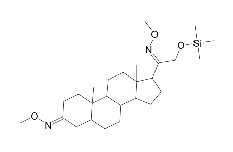 Pregnane-3,20-dione, 21-[(trimethylsilyl)oxy]-, bis(o-methyloxime), (5.alpha.)-