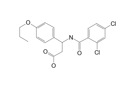 3-[(2,4-Dichlorobenzoyl)amino]-3-(4-propoxyphenyl)propanoic acid