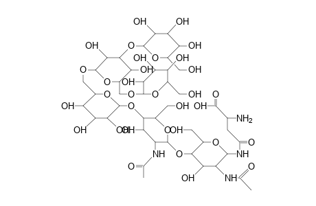 N-[(Bis[O-A-map]-(1-]3)-(1->6)-(O-A-map)-(1->6)-(O-B-map)-(1->4)-acglup-(1->4)-acglup>-L-asparagine