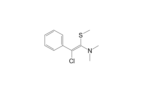 Ethenamine, 2-chloro-N,N-dimethyl-1-(methylthio)-2-phenyl-, (E)-