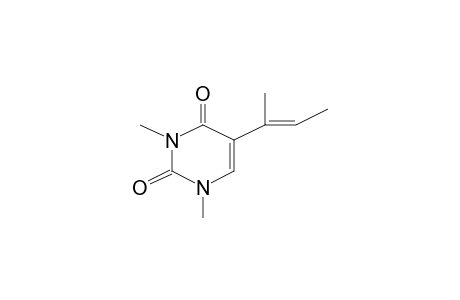2,4(1H,3H)-Pyrimidinedione, 1,3-dimethyl-5-(2-buten-2-yl)-