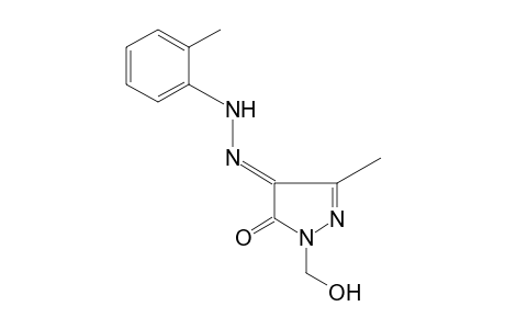 1-(HYDROXYMETHYL)-3-METHYLPYRAZOLE-4,5-DIONE, 4-(o-TOLYLHYDRAZONE)