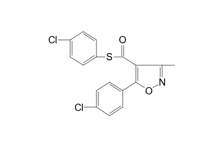 5-(p-chlorophenyl)-3-methyl-4-isoxazolecarbothioic acid, S-(p-chlorophenyl)ester