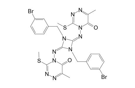 (E,E)-Bis(3-bromobenzyl)-2,4-bis(6-methyl-3-methylthio-5-oxo-4,5-dihydro-1,2,4-triazin-4-yl-imino)-1,3-diazetidine