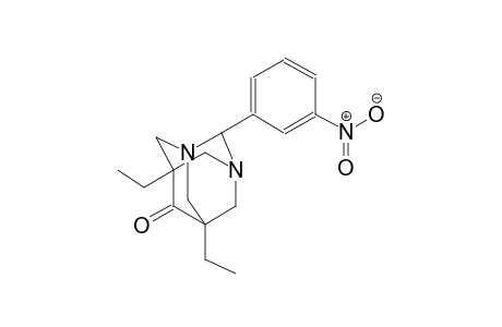 5,7-diethyl-2-(3-nitrophenyl)-1,3-diazatricyclo[3.3.1.1~3,7~]decan-6-one