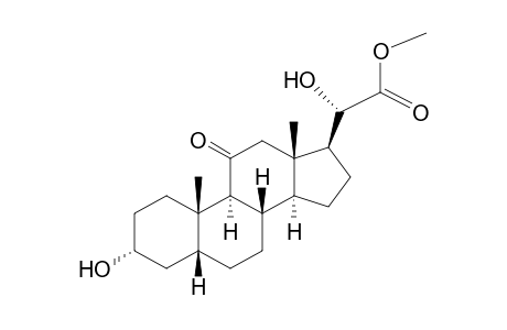 3α,20β-dihydroxy-11-oxo-5β-pregnan-21-oic acid, methyl ester