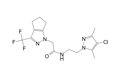 N-[2-(4-chloro-3,5-dimethyl-1H-pyrazol-1-yl)ethyl]-2-(3-(trifluoromethyl)-5,6-dihydrocyclopenta[c]pyrazol-1(4H)-yl)acetamide