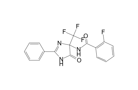 2-Fluoro-N-(5-oxo-2-phenyl-4-trifluoromethyl-4,5-dihydro-1H-imidazol-4-yl)-benzamide