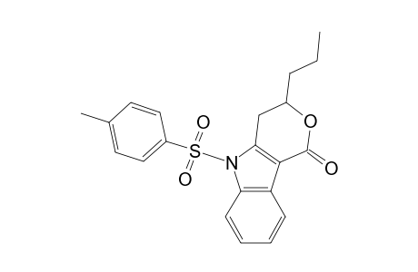 Pyrano[4,3-b]indol-1(3H)-one, 4,5-dihydro-5-[(4-methylphenyl)sulfonyl]-3-propyl-