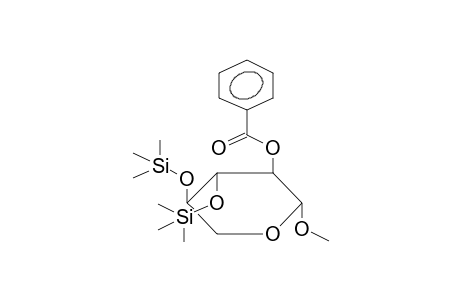 Methyl-2-O-benzoyl-3,4-bis-O-trimethylsilyl.beta.-D-xylopyranosid