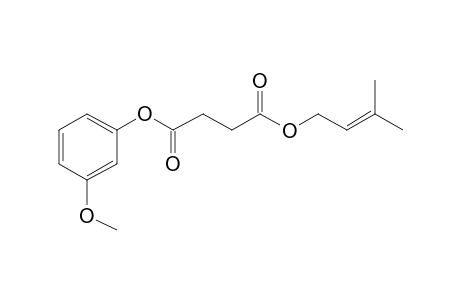 Succinic acid, 3-methylbut-2-en-1-yl 3-methoxyphenyl ester