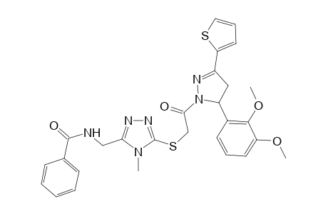 benzamide, N-[[5-[[2-[5-(2,3-dimethoxyphenyl)-4,5-dihydro-3-(2-thienyl)-1H-pyrazol-1-yl]-2-oxoethyl]thio]-4-methyl-4H-1,2,4-triazol-3-yl]methyl]-