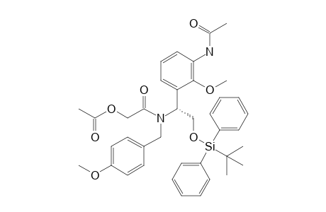 (R)-Acetic acid [[1-(3-acetylamino-2-methoxyphenyl)-2-(tert-butyldiphenylsilyloxy)ethyl]-(4-methoxybenzyl)carbamoyl]methyl ester