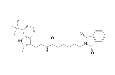 6-(1,3-Dioxo-1,3-dihydro-2H-isoindol-2-yl)-N-{2-[2-methyl-7-(trifluoromethyl)-1H-indol-3-yl]ethyl}hexanamide