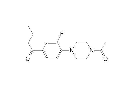 Butan-1-one, 1-[4-(4-acetyl-1-piperazinyl)-3-fluorophenyl]-