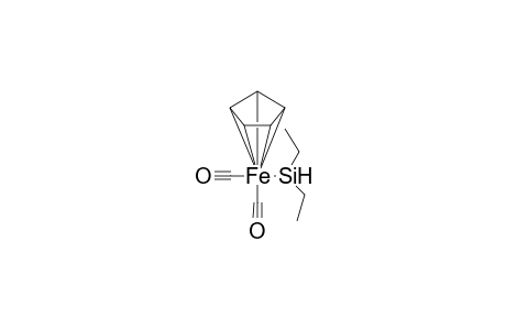 Cyclopentadienyliron(dicarbonyl)diethylsilane complex