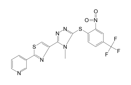 4-methyl-3-[(2-nitro-alpha,alpha,alpha-trifluoro-p-tolyl)thio]-5-[2-(3-pyridyl)-4-thiazolyl]-4H-1,2,4-triazole