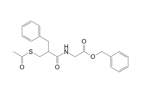 N-[3-acetylmercapto-2-benzylpropanoyl]-glycine benzyl ester