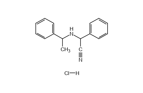 (-)-[(alpha-methylbenzyl)amino]phenylacetonitrile, hydrochloride