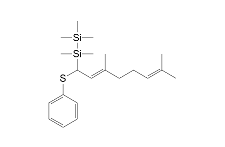 2,3-Disila-2,2,3,3,6,10-hexamethylundeca-5,9-diene, 4-(phenylthio)-