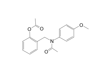 2-[(4-Methoxyanilino)methyl]phenol, N-acetyl, acetate