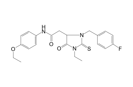 2-[1-ethyl-3-(4-fluorobenzyl)-5-keto-2-thioxo-imidazolidin-4-yl]-N-p-phenetyl-acetamide